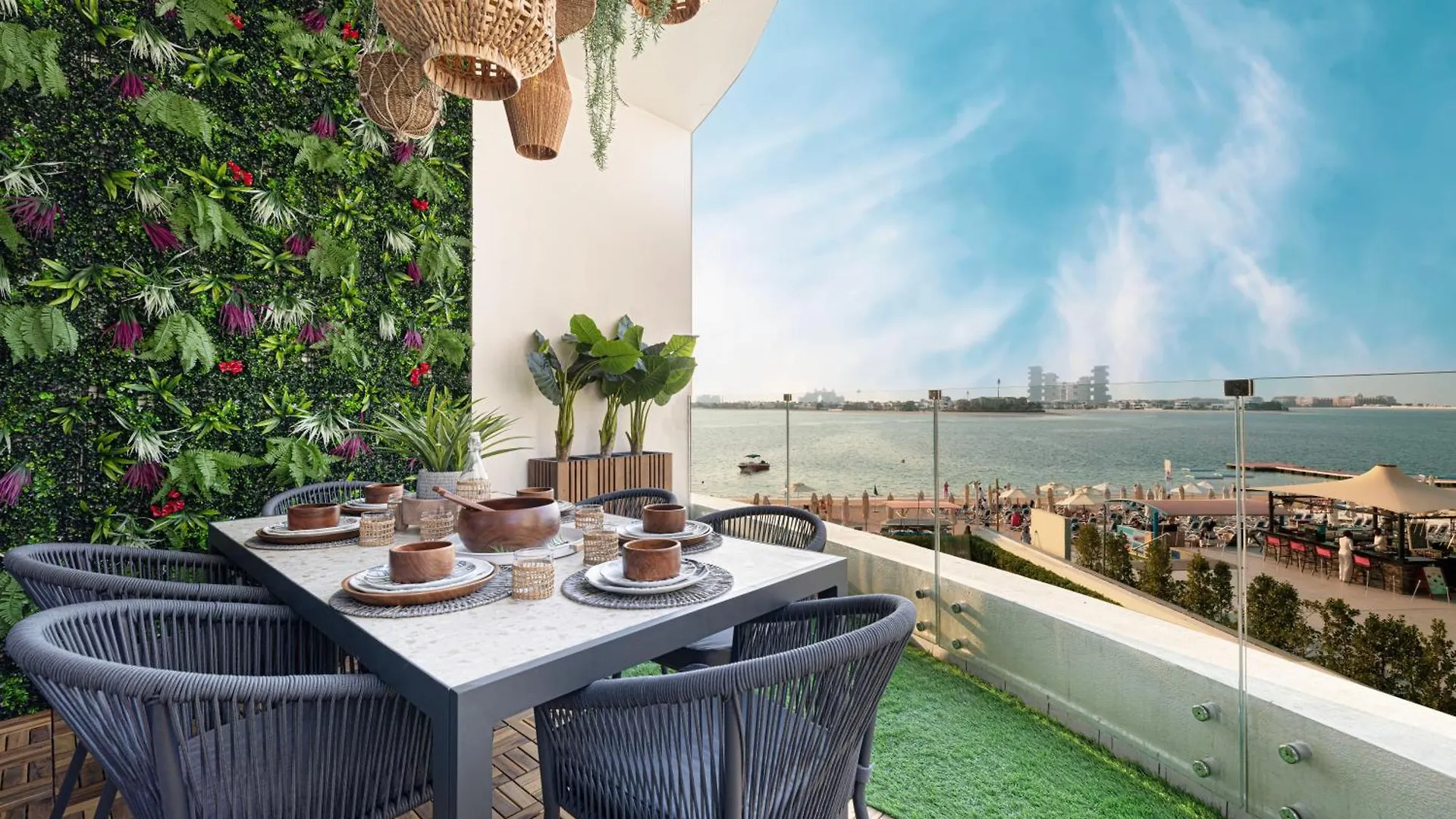 Apartment Beachfront Bliss, 1Br With Royal Atlantis & Palm Views Dubai